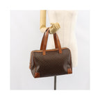 Sac Porté Épaule Celine Macadam Handbag Toile - Marron
