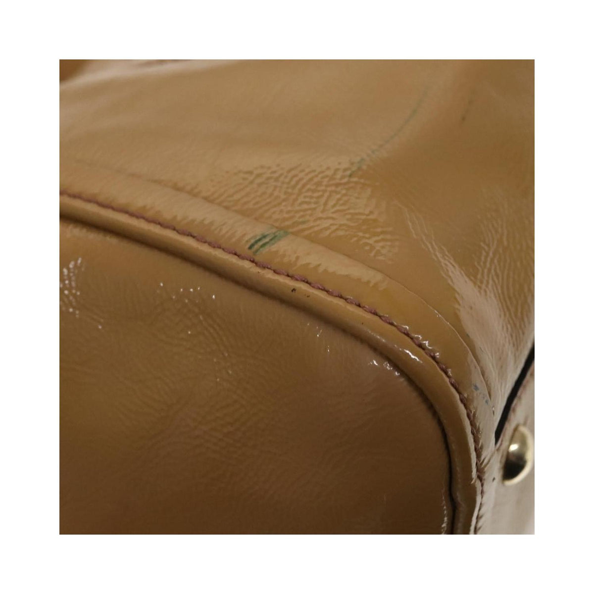 Sac Porté Épaule Gucci Soho Convertible Shoulder Bag Small Cuir Verni - Beige