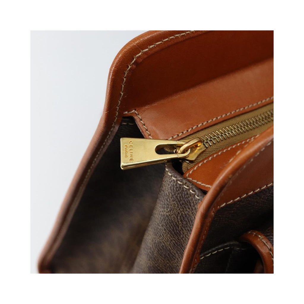 Cabas Celine Vintage Macadam Tote Bag Toile - Marron