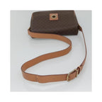 Sac Porté Épaule Celine Vintage Macadam Circle Logo Toile - Marron