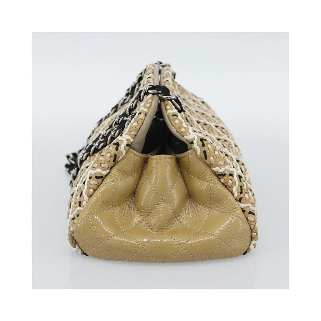 Sac À Main Chanel Just Mademoiselle Medium Cuir Verni - Beige