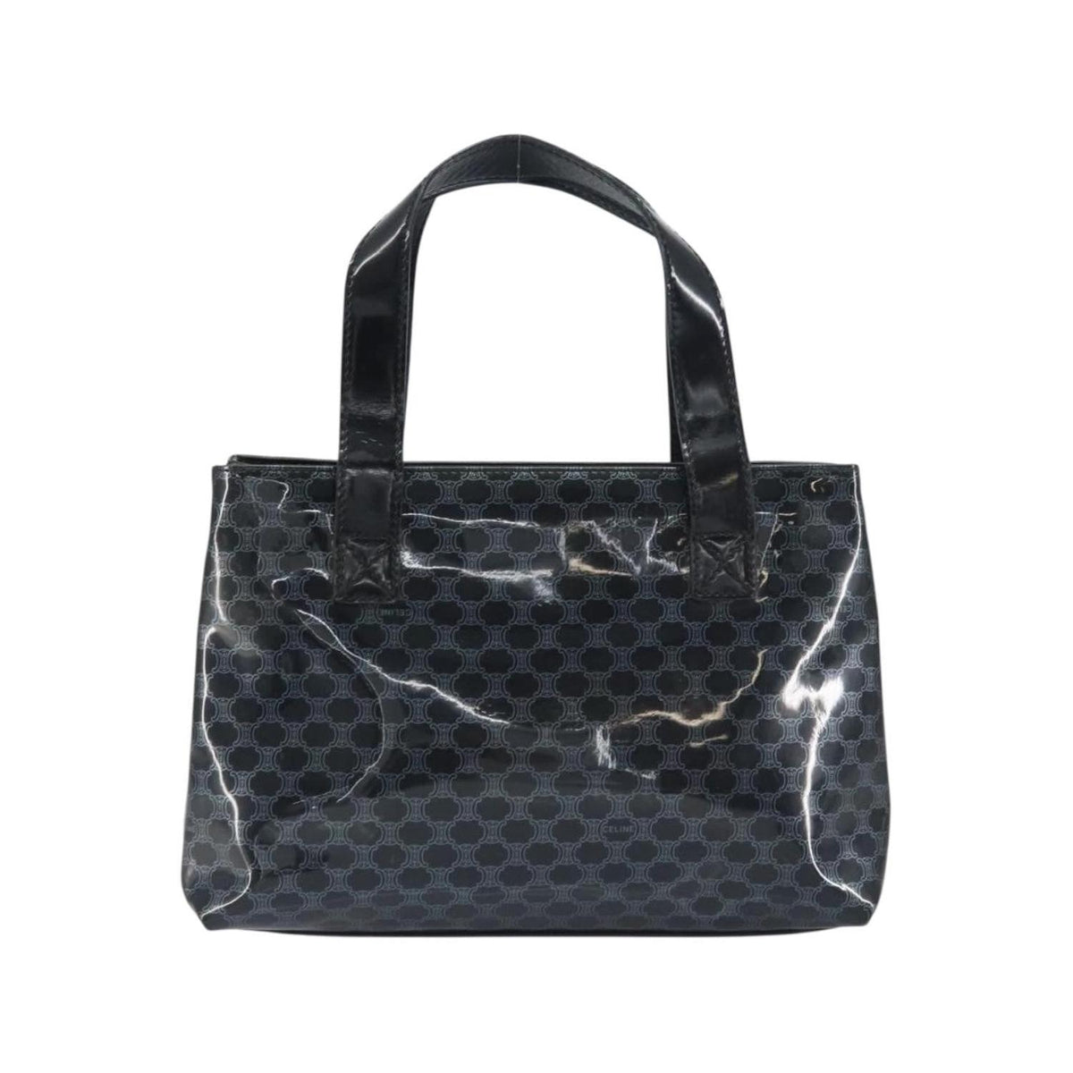 Cabas Celine Vintage Macadam Shopper Tote Plastic - Noir