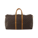 Sac De Voyage Louis Vuitton Keepall Bandoulière 60 Toile - Marron
