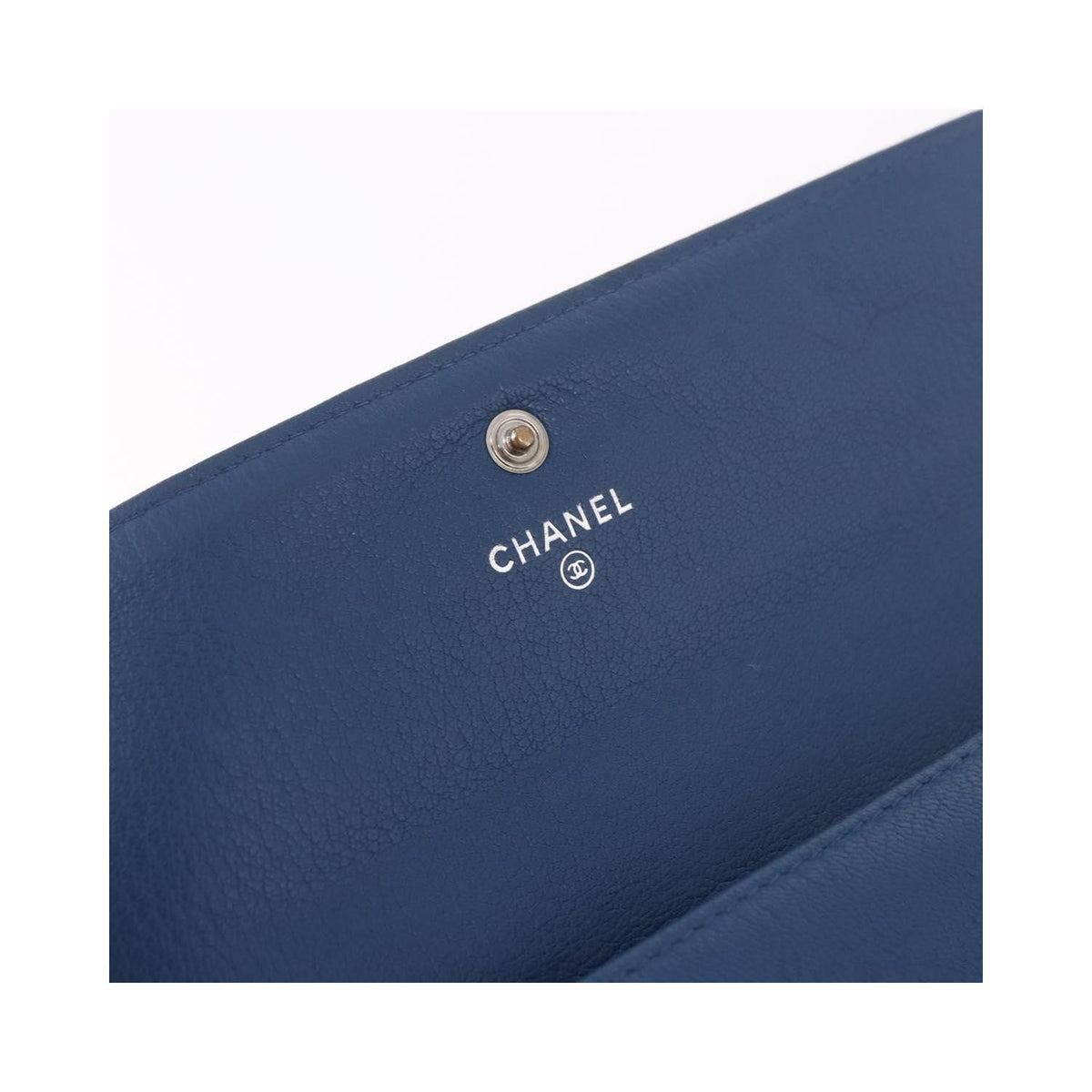 Portefeuille Chanel Lucky Clover Long Flap Wallet Cuir - Bleu