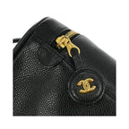Sac À Main Chanel Vintage Timeless Cosmetic Case Small Cuir - Noir