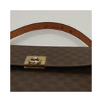 Sac À Main Celine Macadam Handbag Toile - Marron