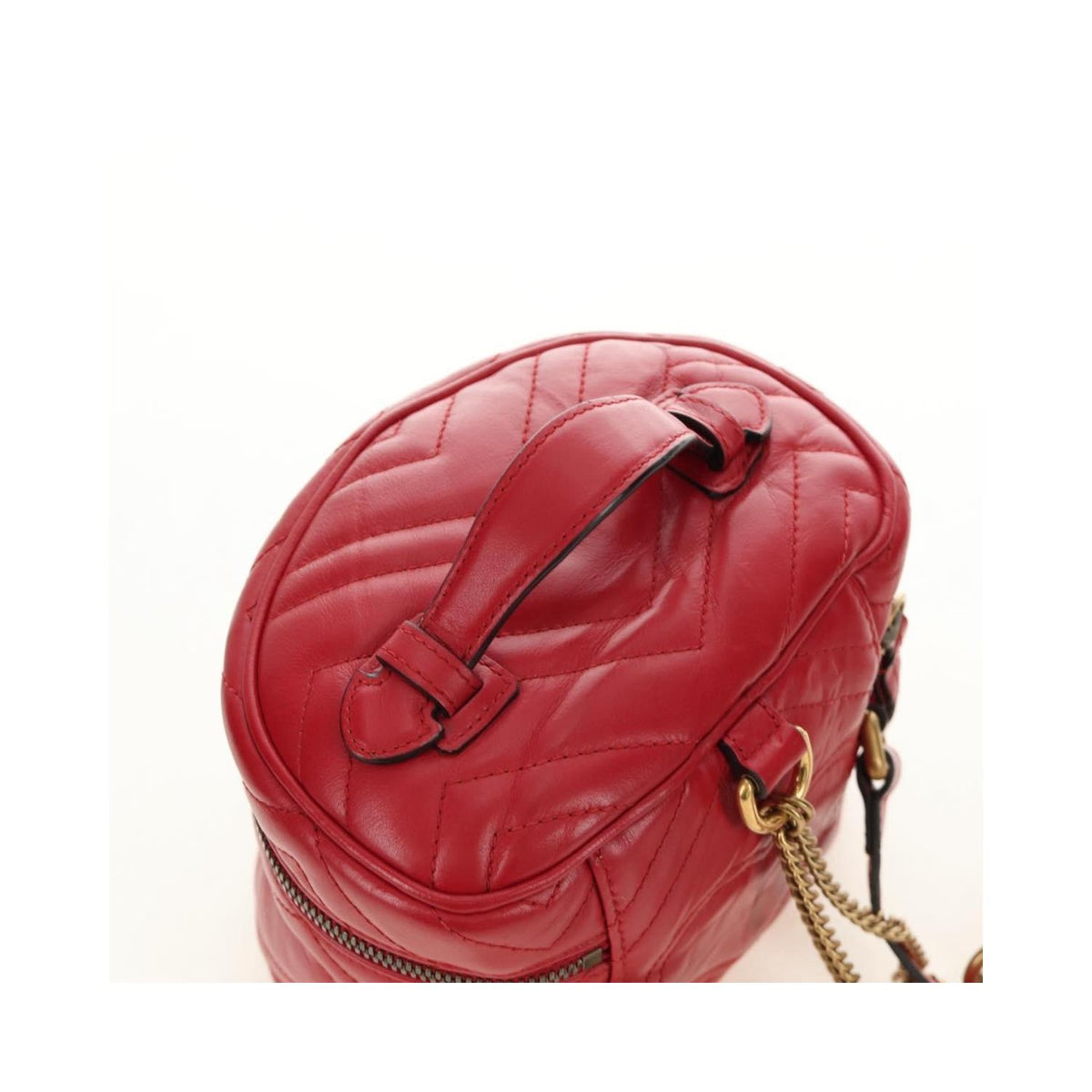 Sac À Dos Gucci Gg Marmont Vanity Mini Cuir - Rouge