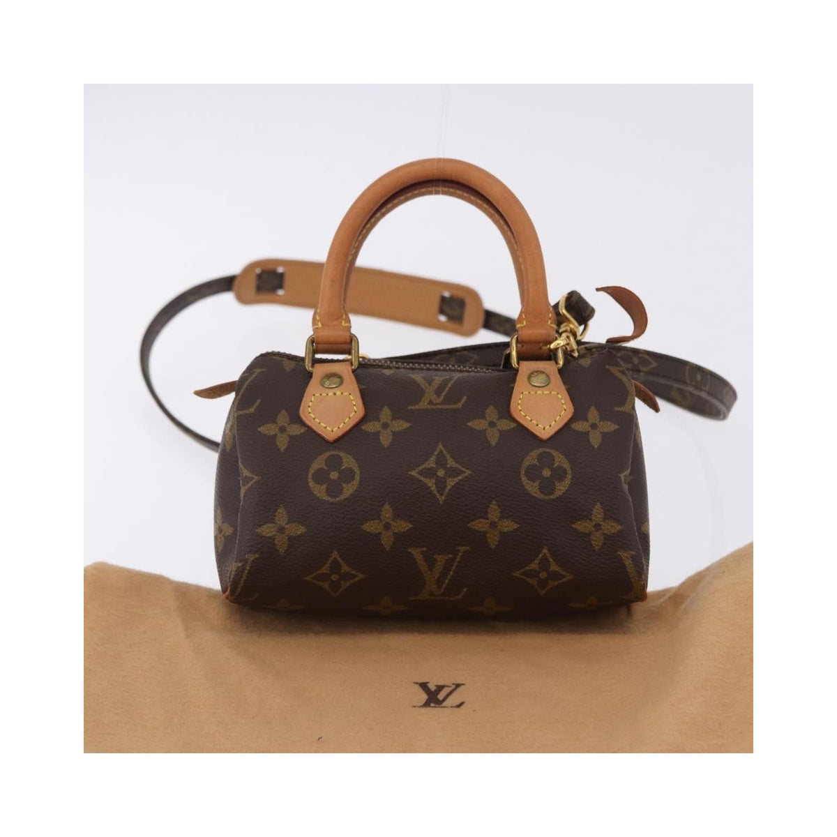 Louis Vuitton Speedy Mini HL Canvas Handbag - Brown