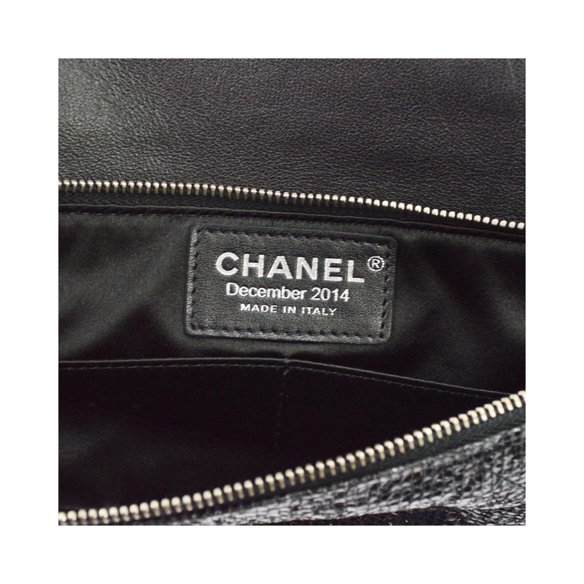Sac Bandoulière Chanel Chain Flap Small Glitter - Noir