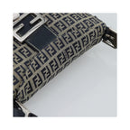 Sac Porté Épaule Fendi Zucchino Canvas Mamma Baguette Medium Toile - Bleu Marine