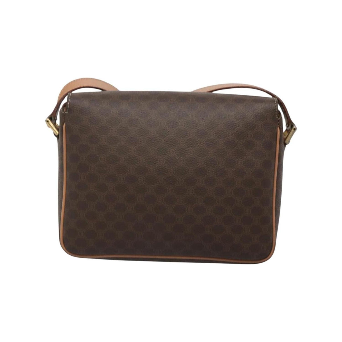 Sac Porté Épaule Celine Vintage Macadam Circle Logo Toile - Marron