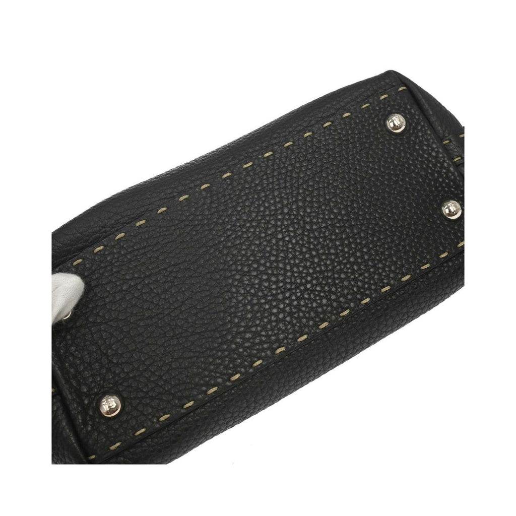Fendi - Sac À Main Selleria Frame Doctor Mini Cuir - Noir