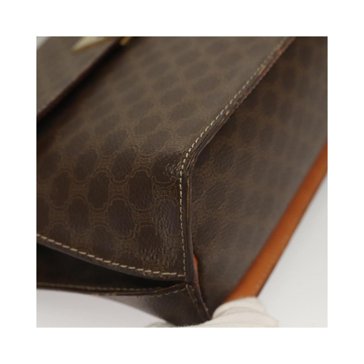 Sac À Main Celine Macadam Handbag Toile - Marron