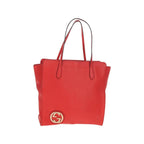 Cabas Gucci Grand Prix Interlocking Gg Tote Large Cuir - Rouge