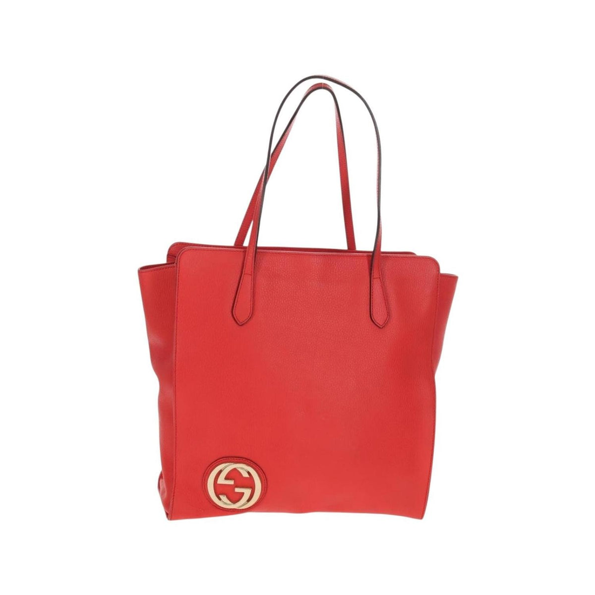 Cabas Gucci Grand Prix Interlocking Gg Tote Large Cuir - Rouge