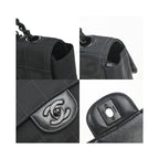 Sac Porté Épaule Chanel Travel Line Flap Medium Nylon - Noir