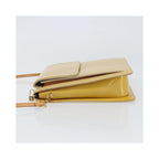 Pochette Louis Vuitton Mott Handbag Cuir Verni - Beige