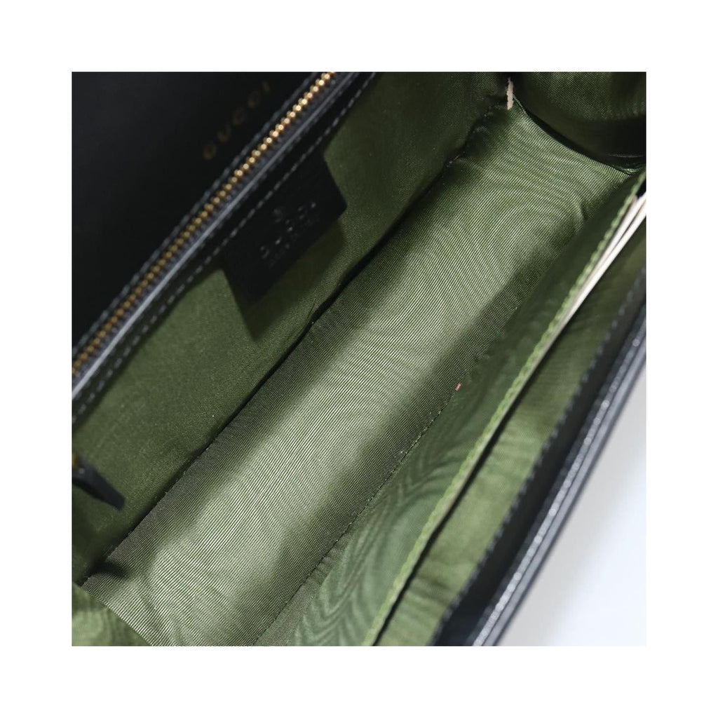Sac Porté Épaule Gucci Gg Ring Small Cuir - Noir