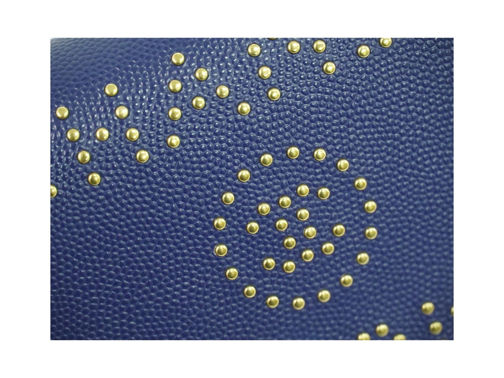 Portefeuille Chanel Deauville Flap Wallet Long Cuir - Bleu Marine