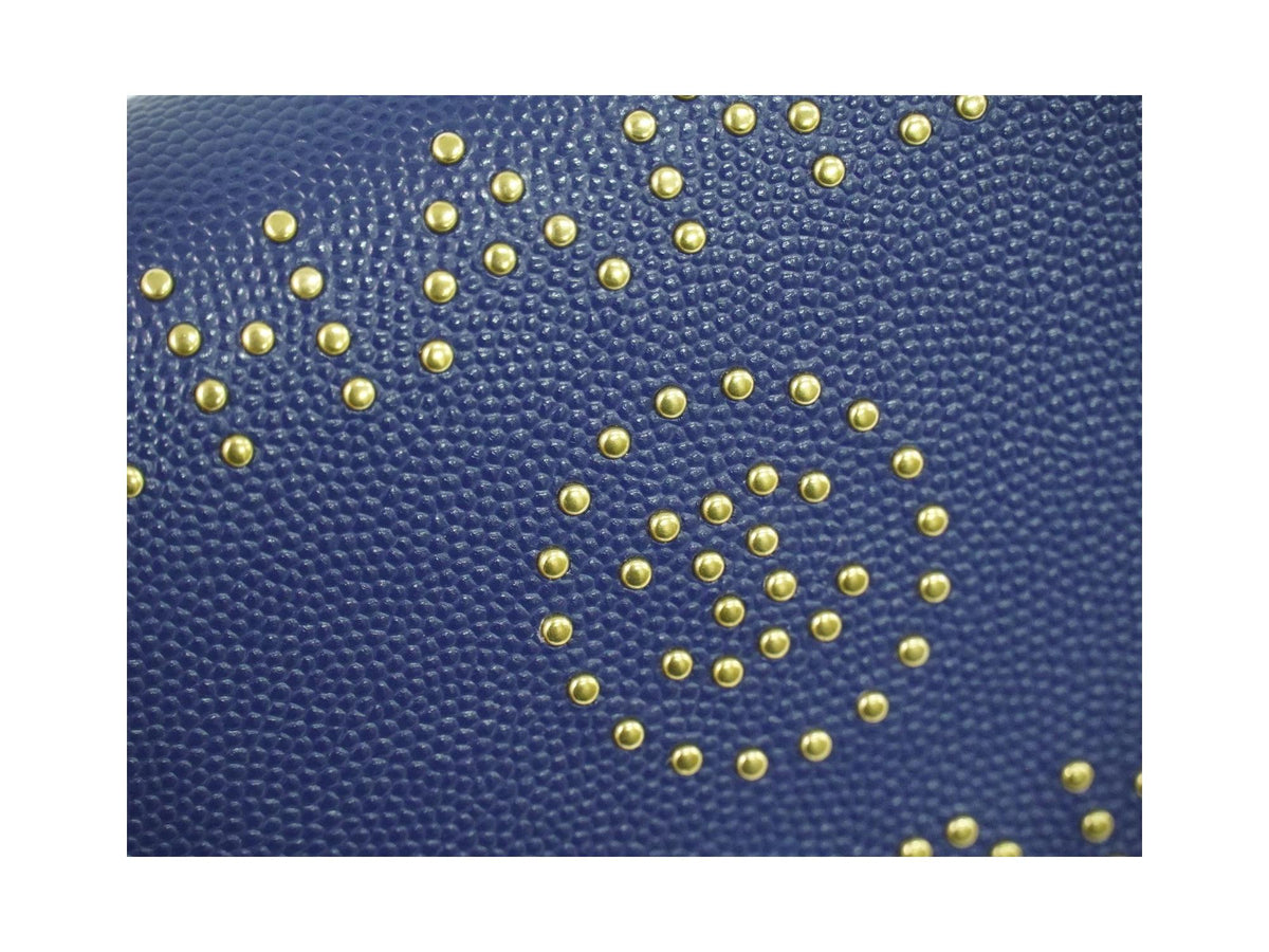 Portefeuille Chanel Deauville Flap Wallet Long Cuir - Bleu Marine