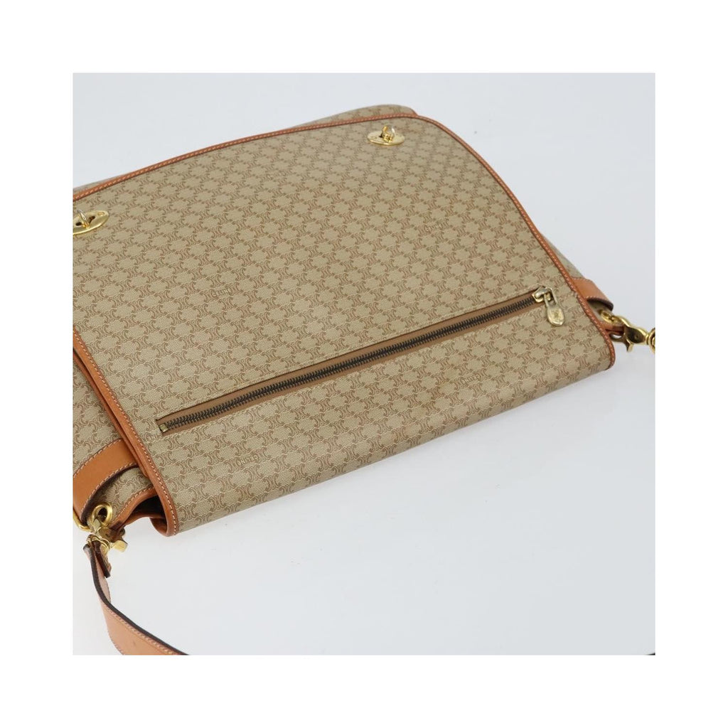 Sac Celine Macadam Shoulder Bag Toile - Beige