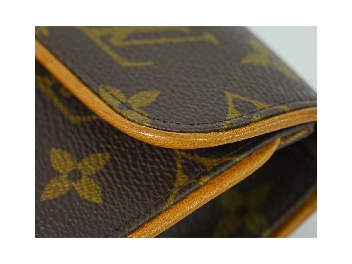 Pochette Louis Vuitton Florentine Pochette Toile - Marron