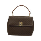 Sac À Main Celine Macadam Handbag Toile - Marron
