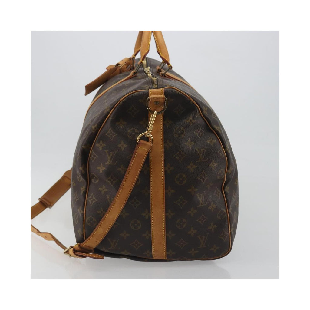 Sac De Voyage Louis Vuitton Keepall Bandoulière 60 Toile - Marron