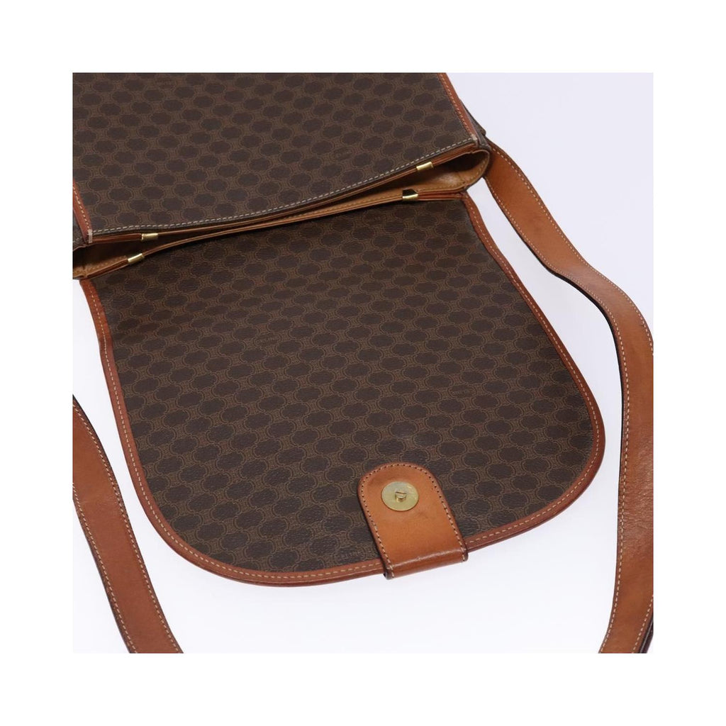Sac Celine Macadam Shoulder Bag Toile - Marron
