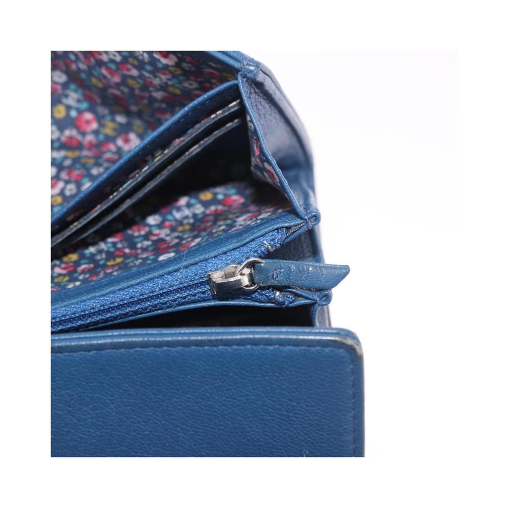 Portefeuille Chanel Lucky Clover Long Flap Wallet Cuir - Bleu