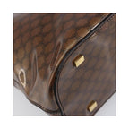 Cabas Celine Vintage Macadam Shopper Tote Toile - Marron