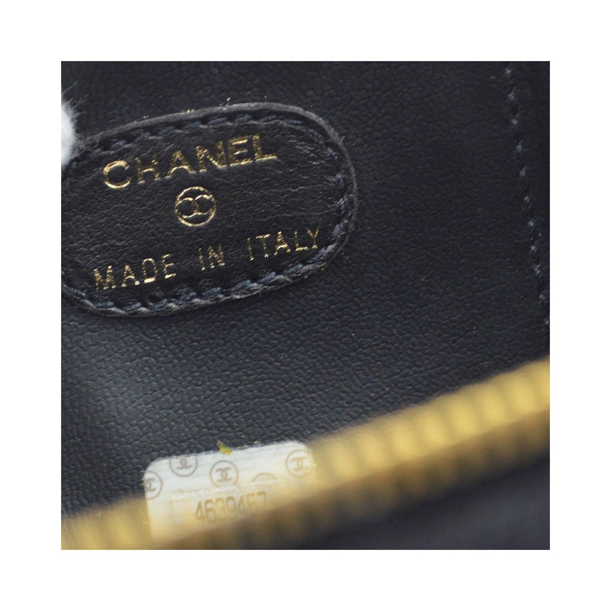 Pochette Chanel Vintage Timeless Cosmetic Case Small Cuir - Noir