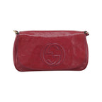 Sac Porté Épaule Gucci Soho Chain Medium Cuir Verni - Rose