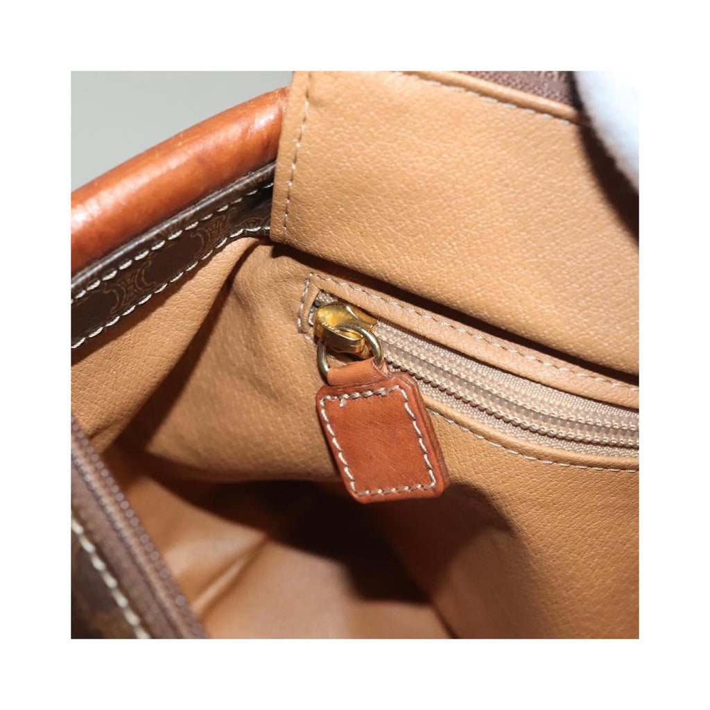 Sac À Main Celine Macadam Handbag Toile - Marron