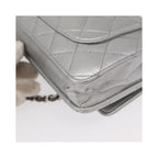 Sac Bandoulière Chanel Reissue 2.55 Wallet On Chain Cuir - Argent