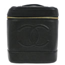 Chanel Vintage Timeless Cosmetic Case Caviar Small