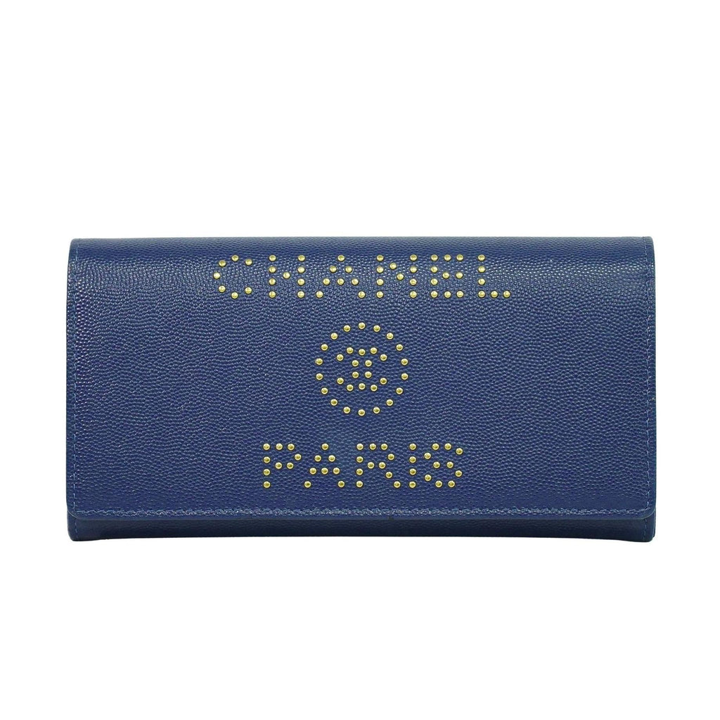 Cartera con solapa Chanel Deauville Caviar larga