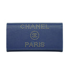 Cartera con solapa Chanel Deauville Caviar larga