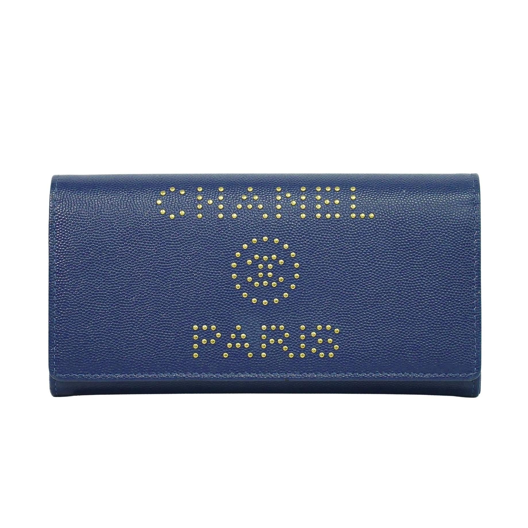Cartera con solapa Chanel Deauville Caviar larga