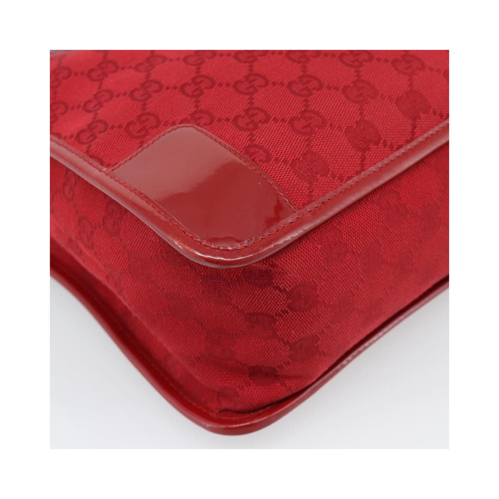 Sac À Main Gucci Structured Top Handle Open Tote Large Toile - Rouge