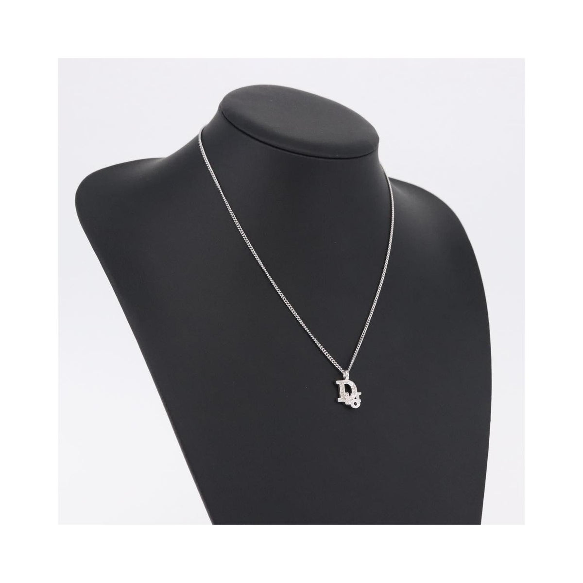 Collier Christian Dior Vintage Dior Logo Metal - Argent