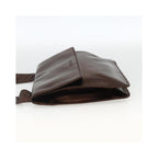 Sac Porté Épaule Chanel Vintage Logo Flap Messenger Medium Cuir - Marron