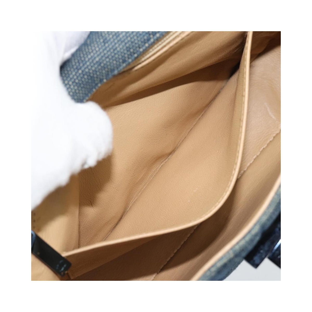 Sac À Main Chanel Chocolate Bar Mademoiselle Top Handle Small Toile - Bleu