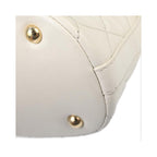Bolso de hombro Chanel Vintage CC Turnlock Flap de cuero - Blanco