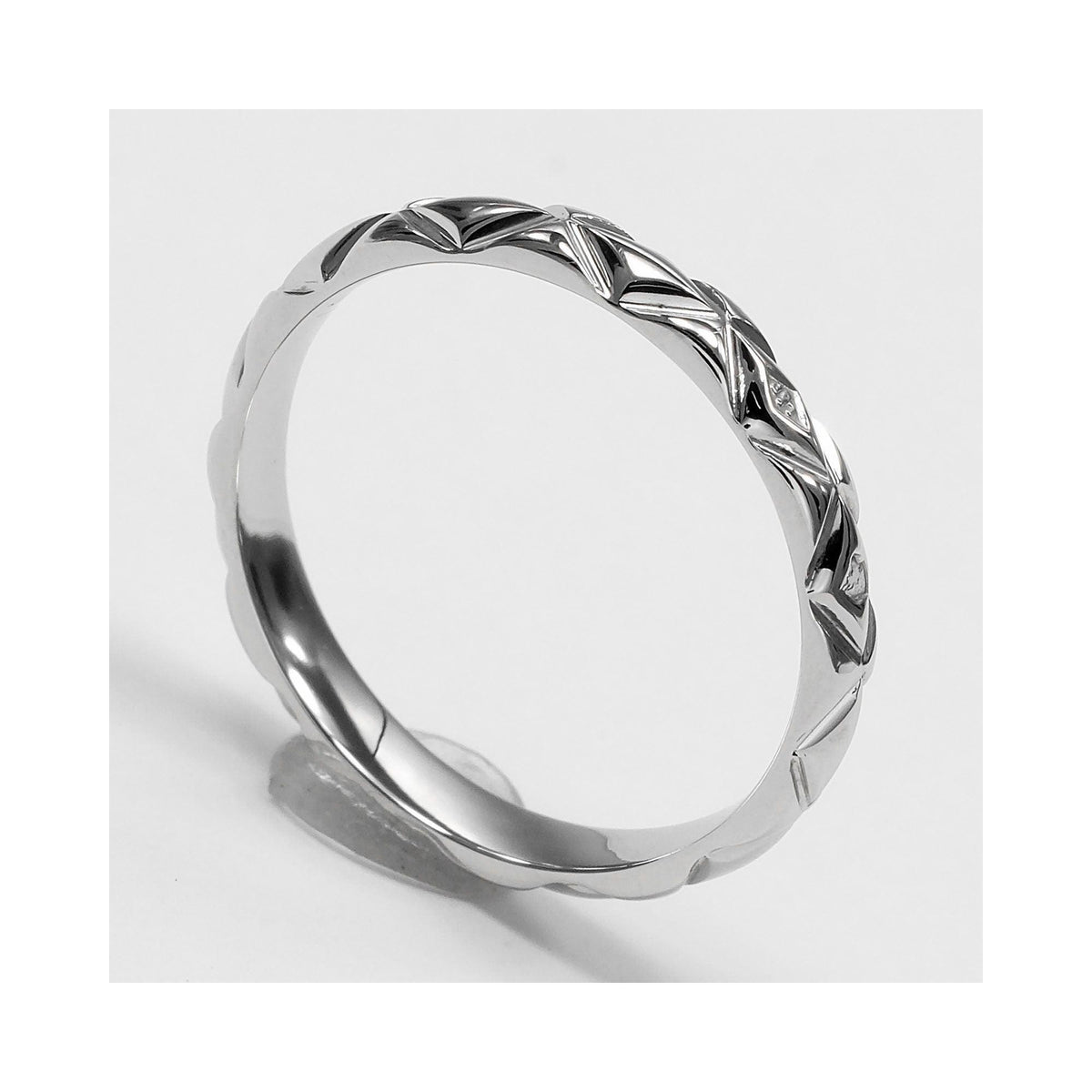 Bague Chanel Matelasse Platinum - Argent