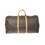 Bolsa de viaje Louis Vuitton Keepall 60 de lona - Marrón
