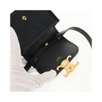 Sac À Main Celine Vintage Triomphe Shoulder Medium Cuir - Noir