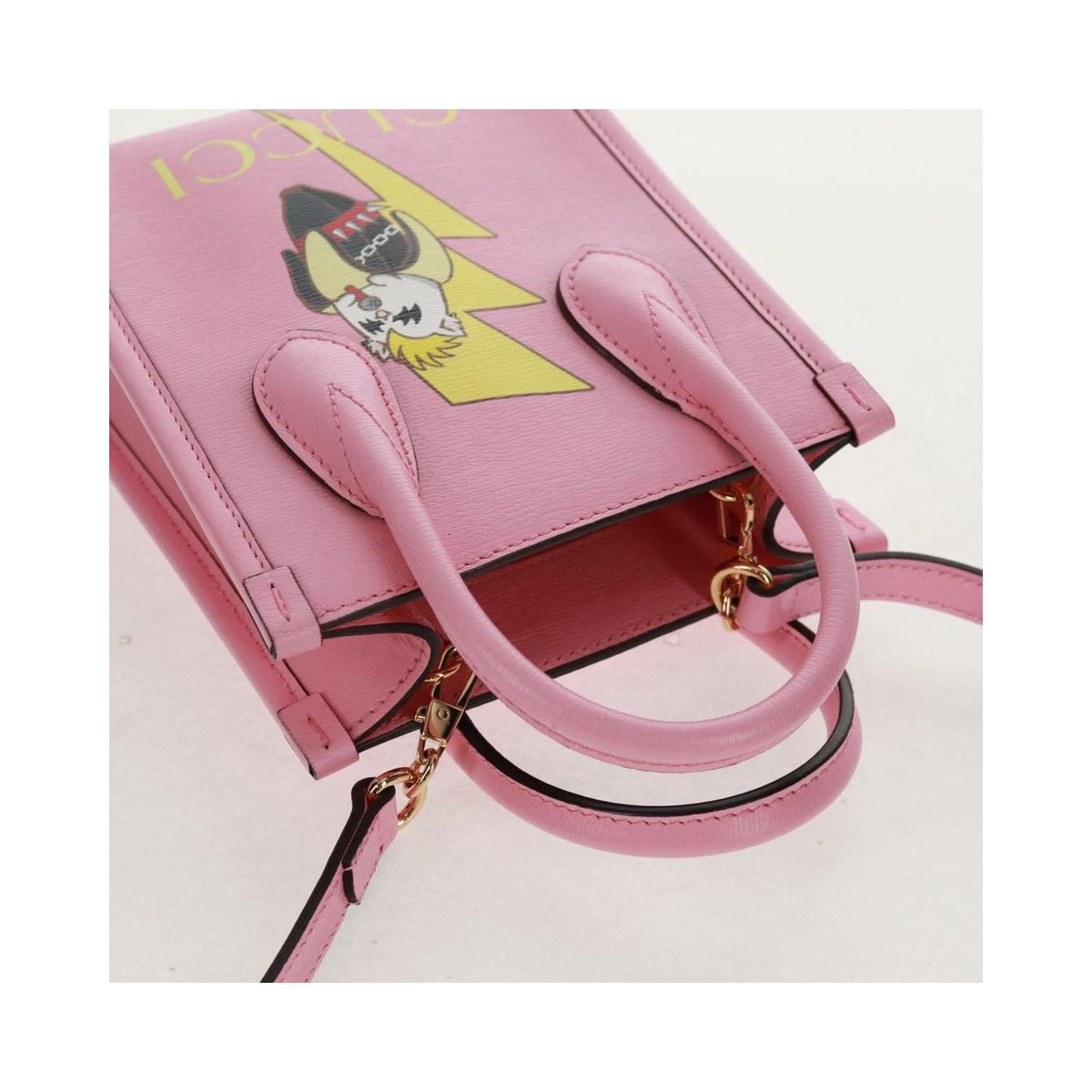 Cabas Gucci Vertical Tote Mini Cuir - Rose