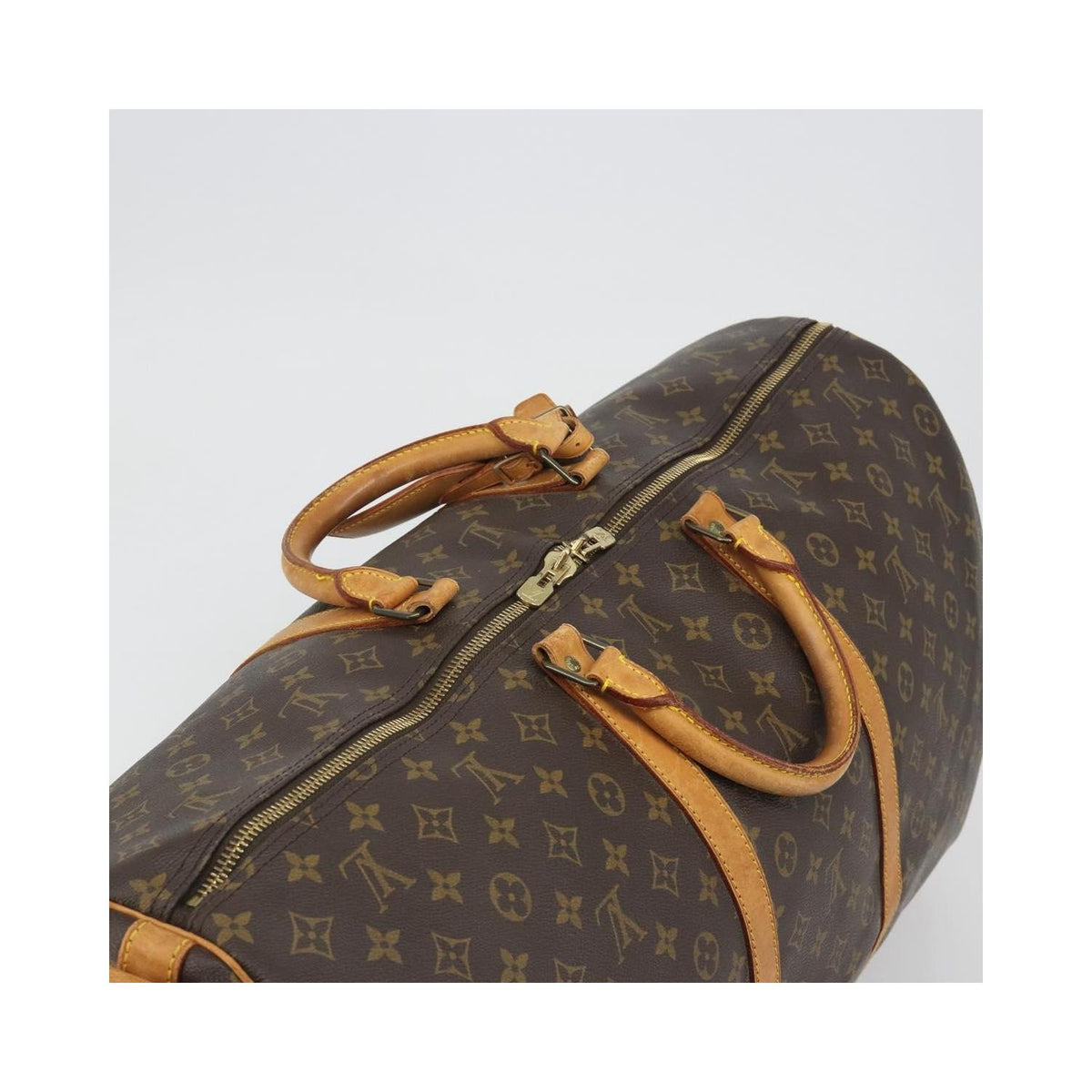 Sac De Voyage Louis Vuitton Keepall Bandoulière 60 Toile - Marron