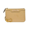 Portefeuille Louis Vuitton Pochette Clés Nm Cuir Verni - Beige